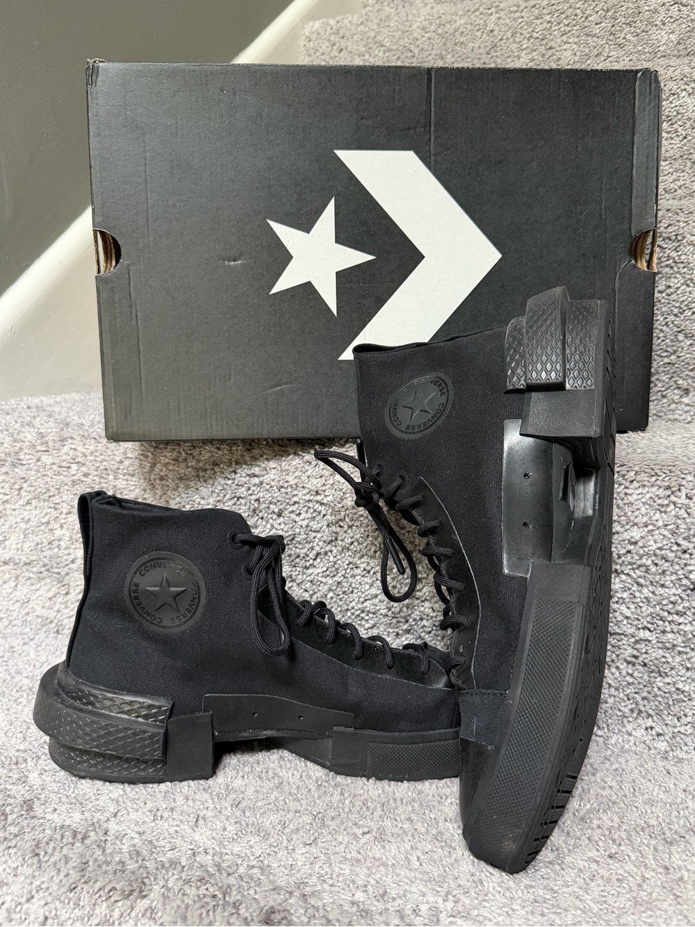 Fully Black Disrupt High-Top Chucks, by Converse All Star